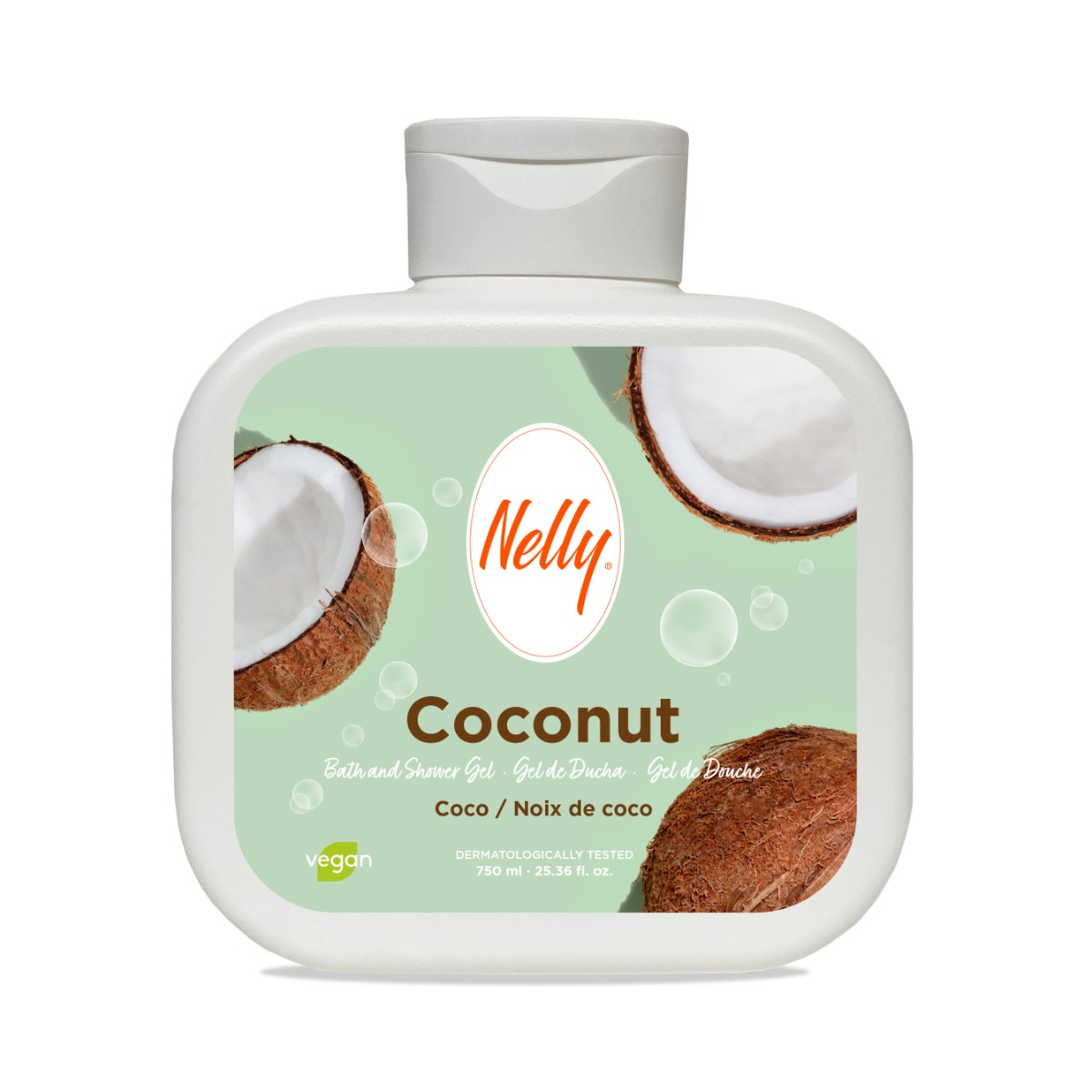 Gel de dus cu aroma de cocos, 750ml, Nelly