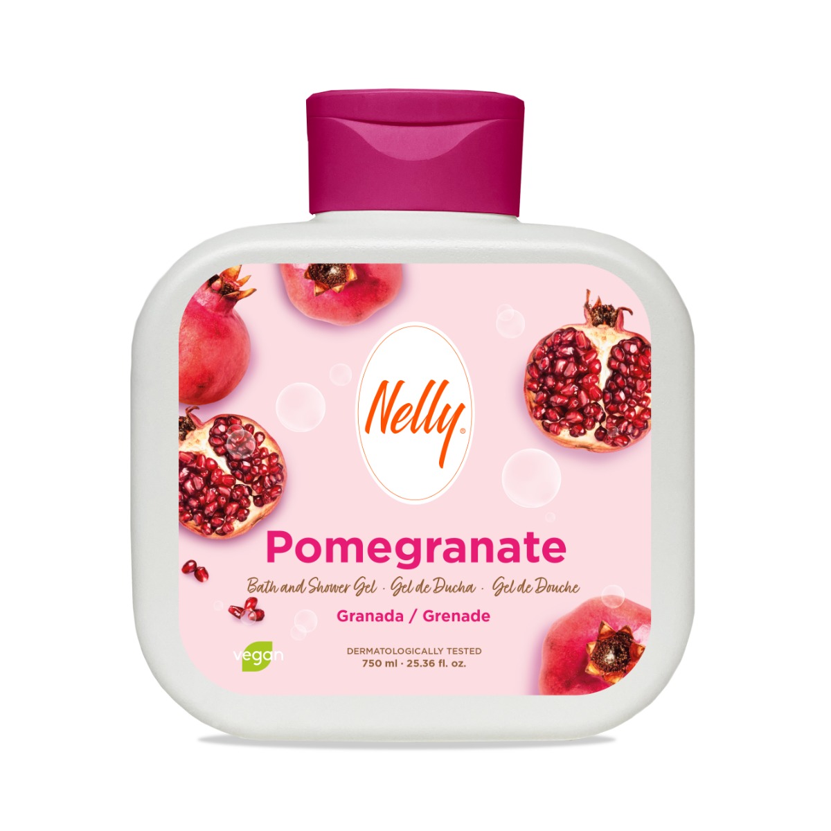 Gel de dus cu aroma de rodie, 750ml, Nelly