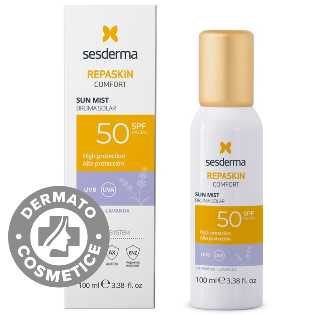 Mist cu protectie solara Repaskin Comfort Lavanda, 100ml, Sesderma