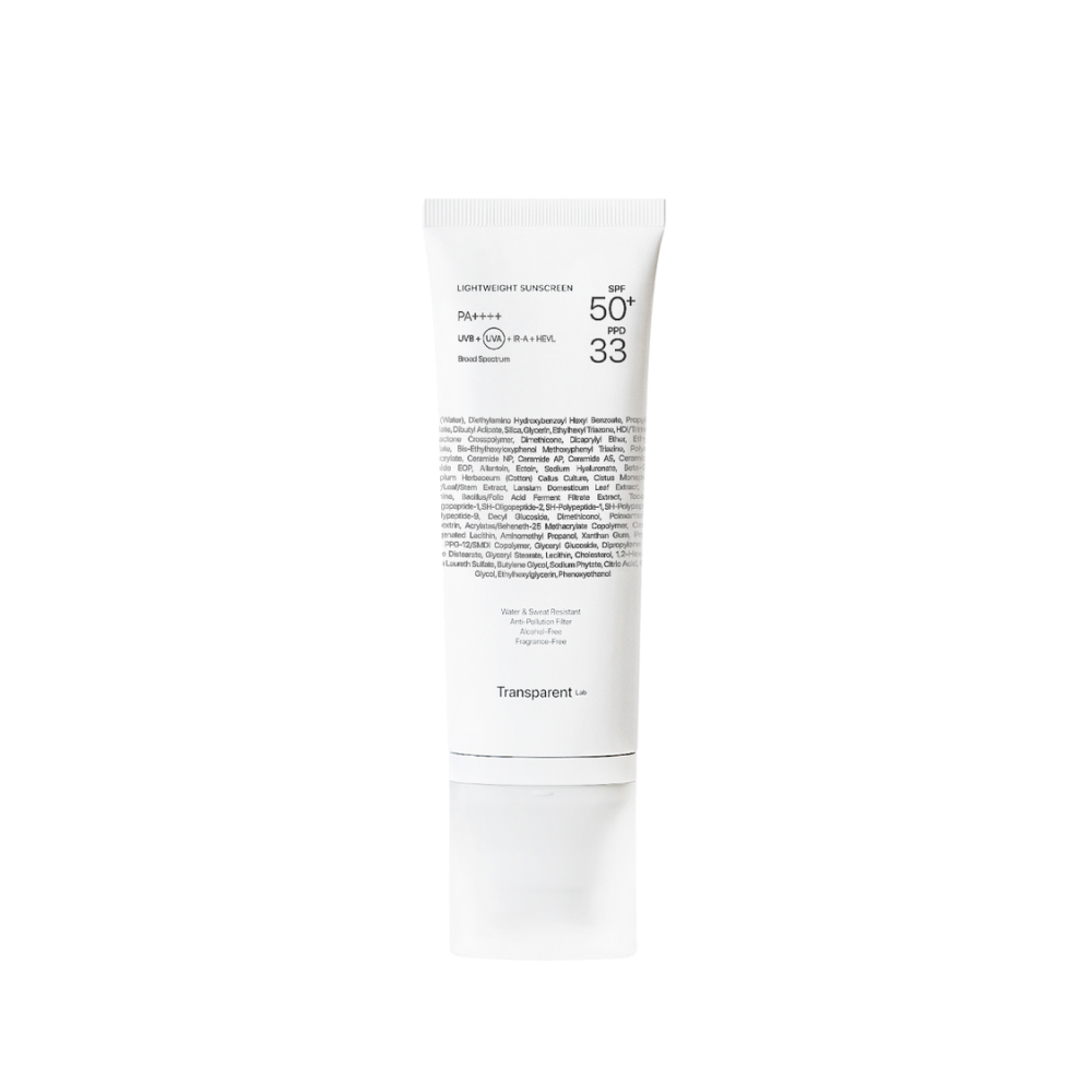 Lightweight sunscreen cu SPF50+ rezistenta la apa, 100ml, Transparent Lab