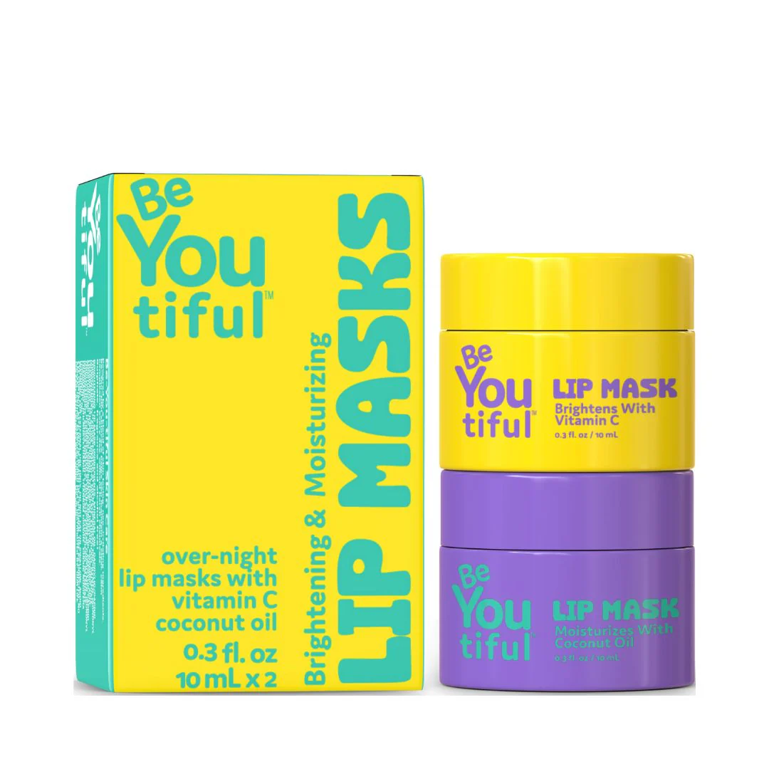 Set masti de noapte pentru buze cu Vitamina C si Ulei de Cocos pentru tineri, 2 bucati, BeYoutiful