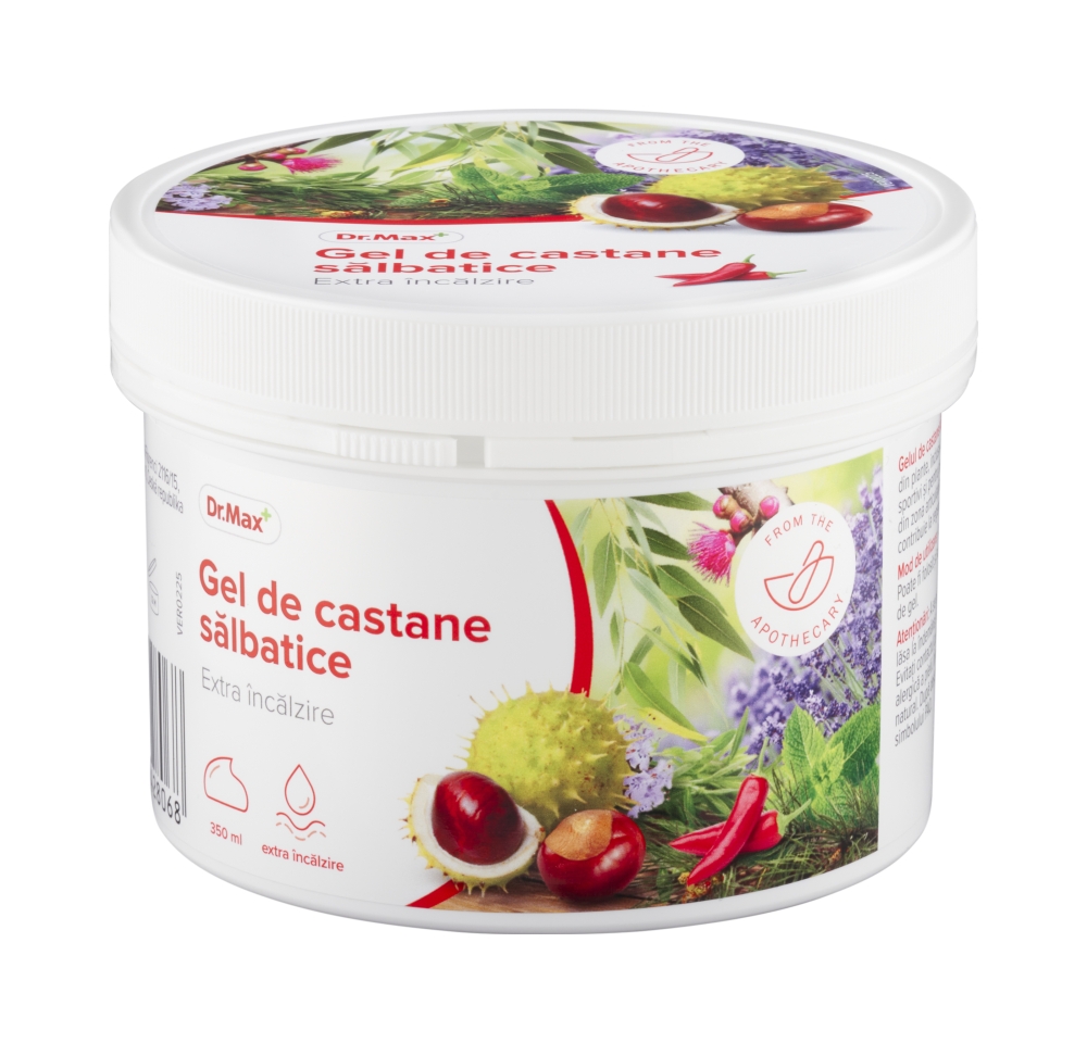 Dr.Max Gel de castane salbatice cu efect de extra incalzire, 350ml