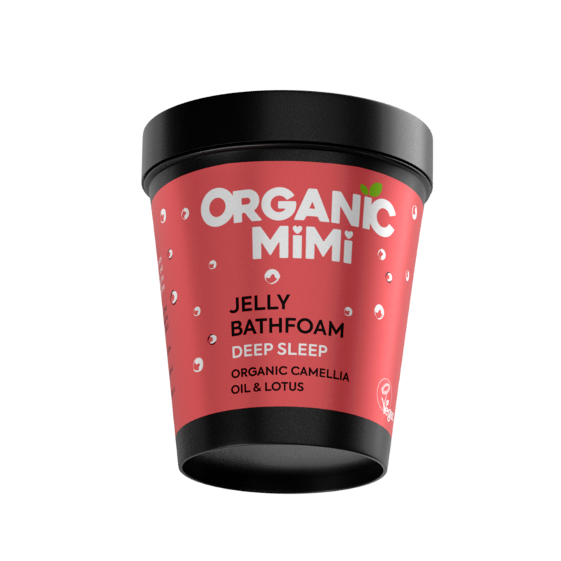 Spuma de baie tip jeleu pentru somn profund cu lotus si camelie, 200ml, Organic Mimi