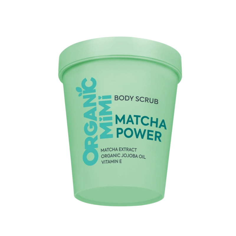 Scrub de corp energizant Matcha Power, 250g, Organic Mimi