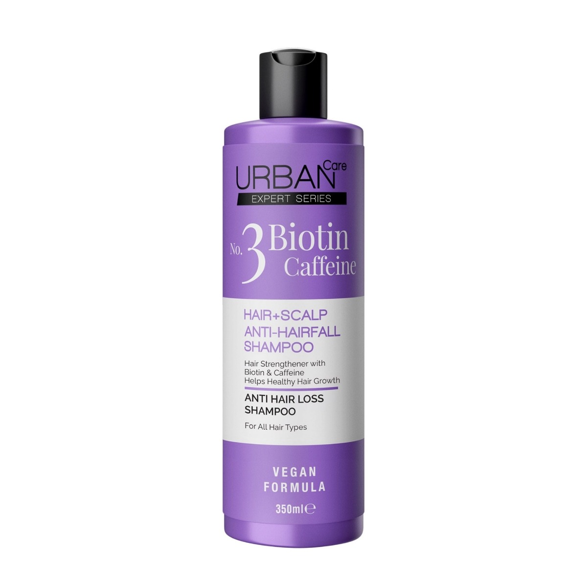 Sampon cu Biotina si Cafeina No. 3, 350ml, Urban Care