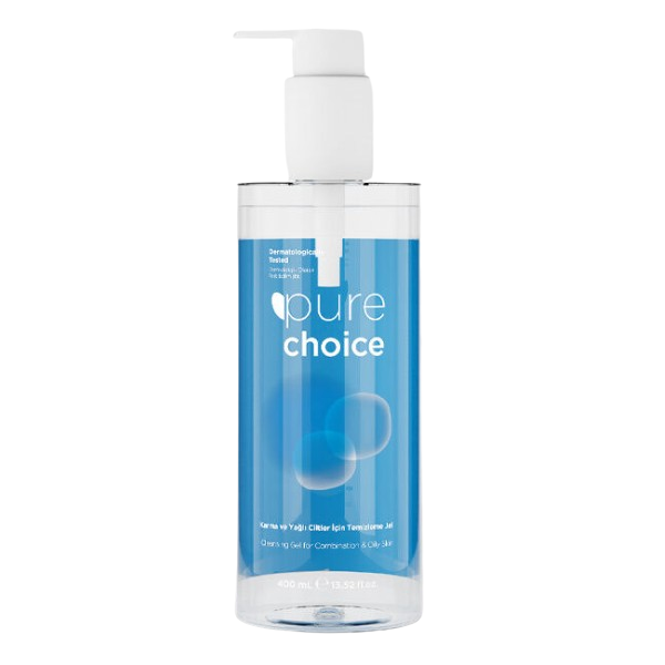 Gel de curatarea faciala pentru ten mixt si gras, 400ml, Pure Choice