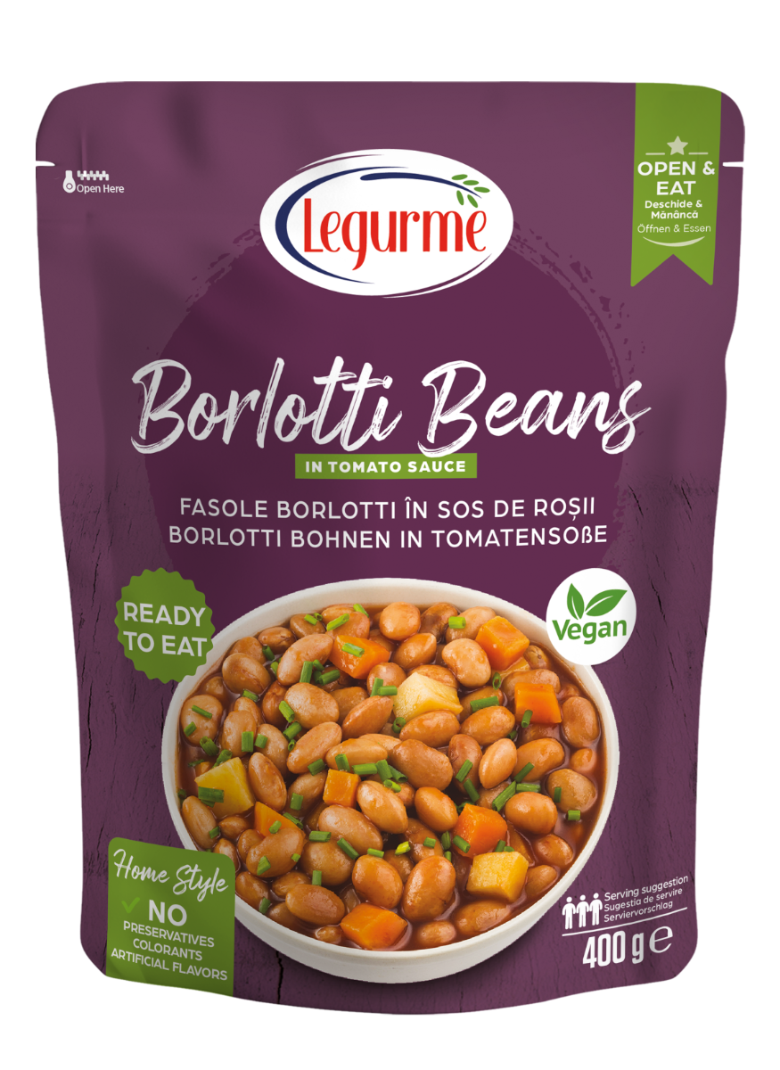 Fasole Borlotti in Sos de Rosii, 250g, Legurme