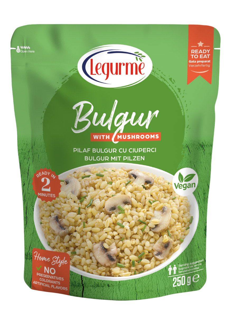 Pilaf Bulgur cu Ciuperci, 250g, Legurme