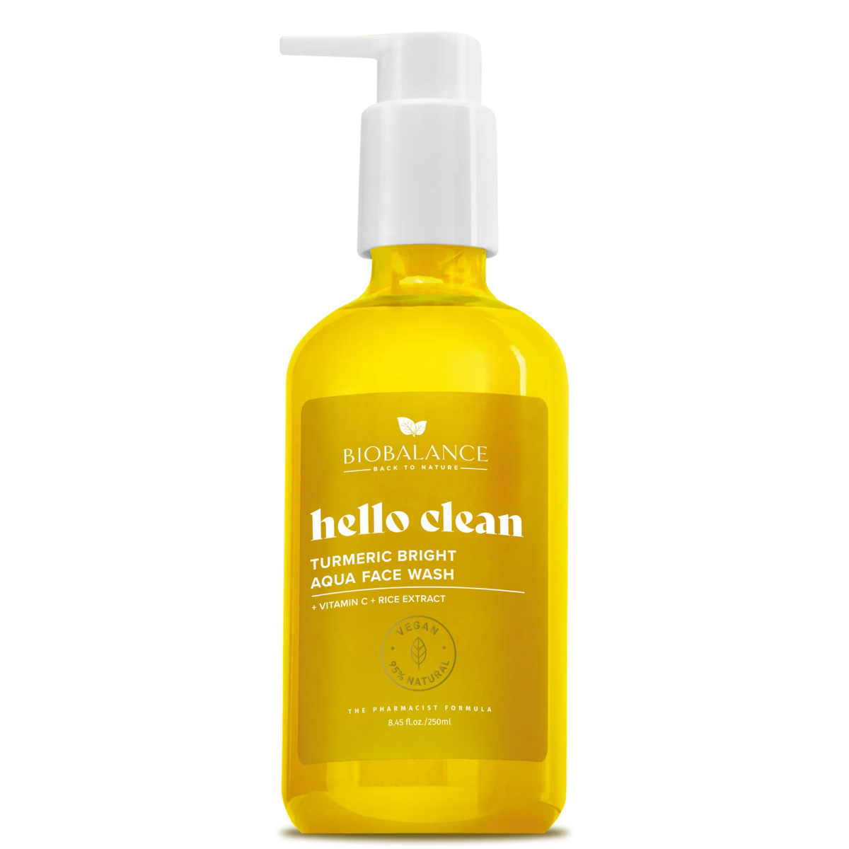 Gel de curatare cu Vitamina C + Extract de orez Turmeric Bright Hello Clean, 250ml, Bio Balance
