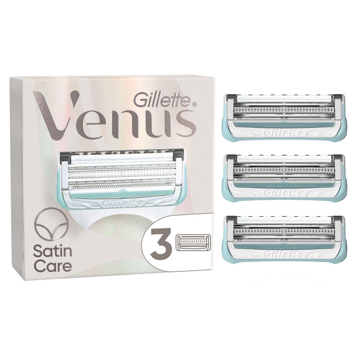 Set rezerve aparat ras pentru zona intima Venus Satin Care, 3 bucati, Gillette