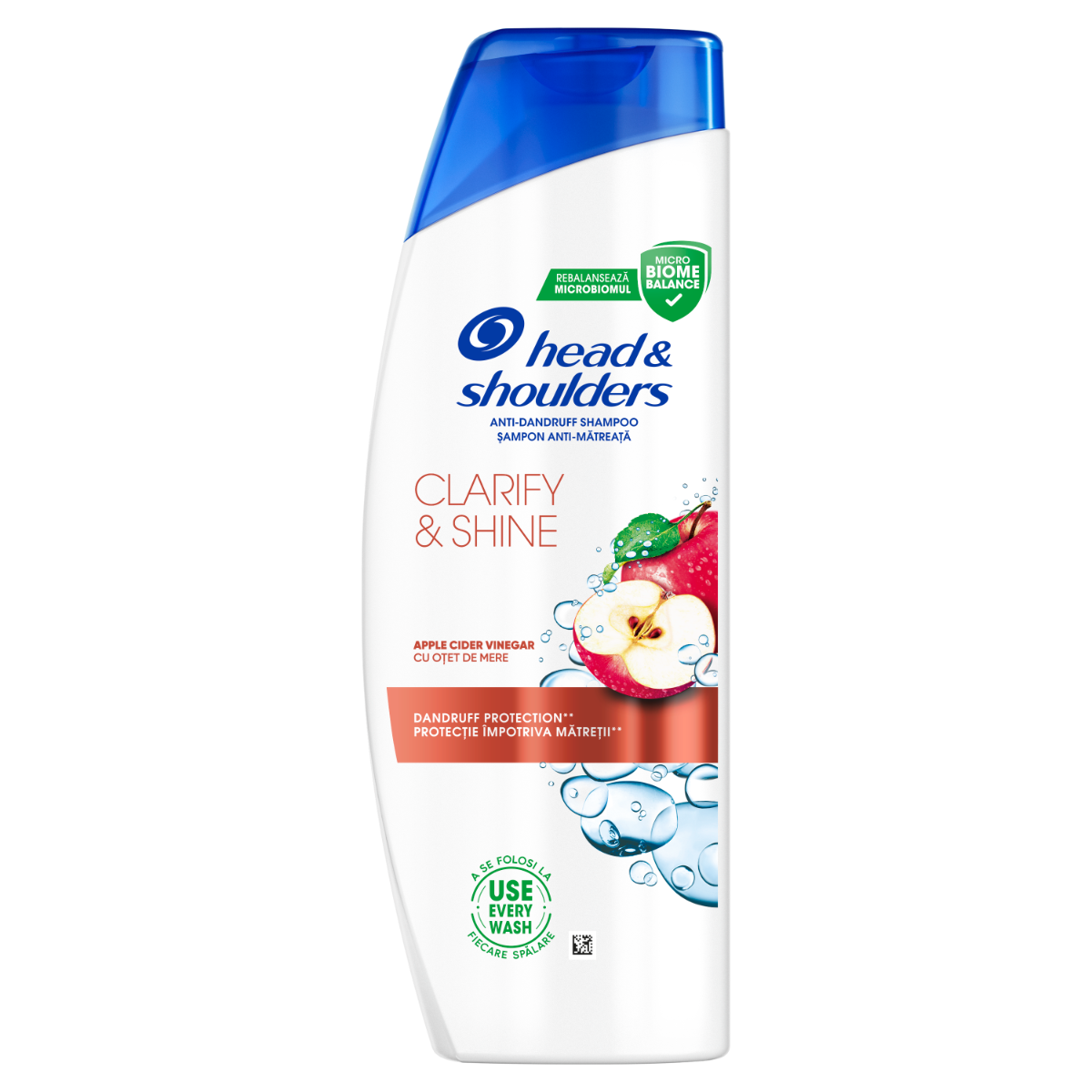 Sampon anti-matreata cu Otet de Mere Clarify & Shine, 400ml, Head&Shoulders