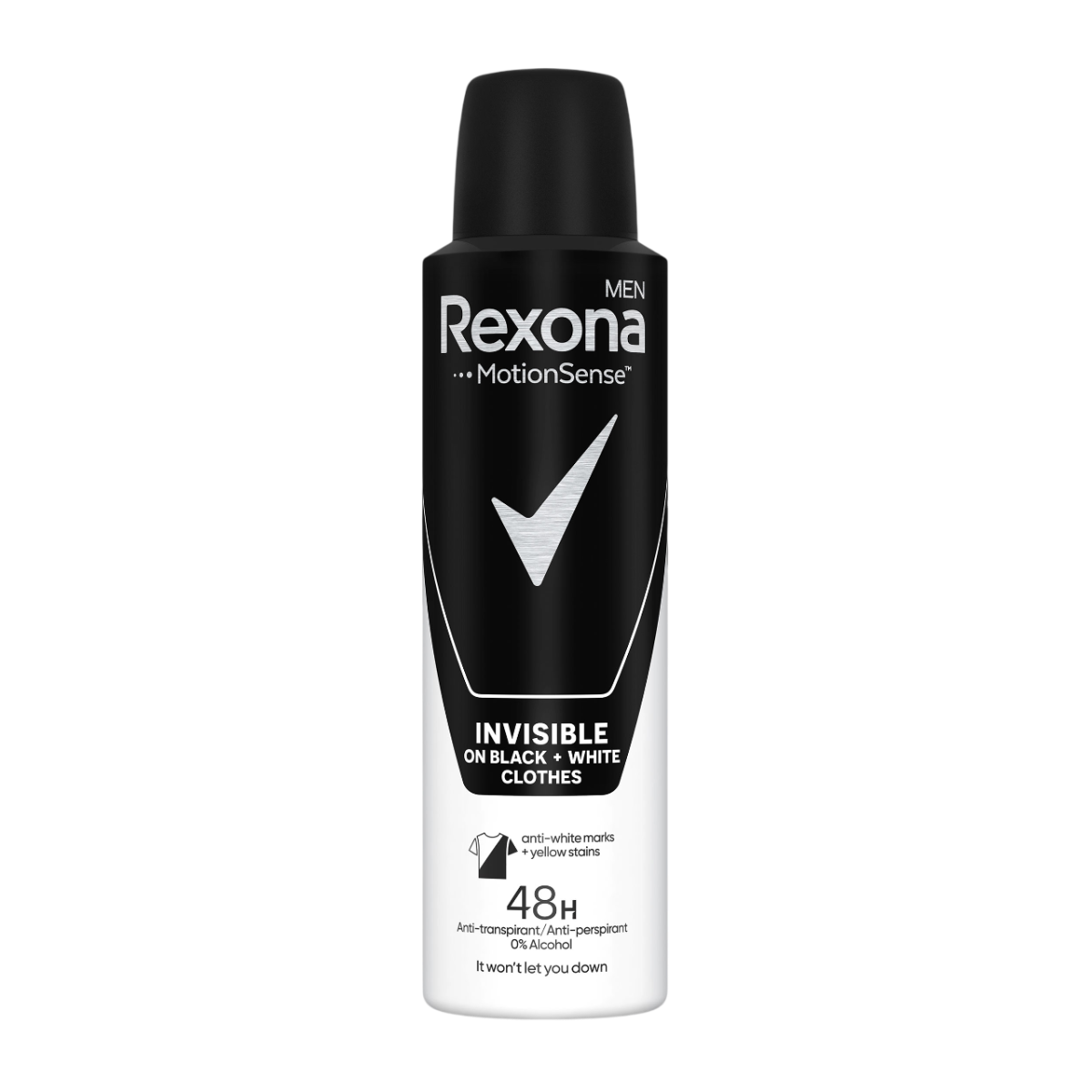 Deodorant spray Invisible Black+White, 150ml, Rexona