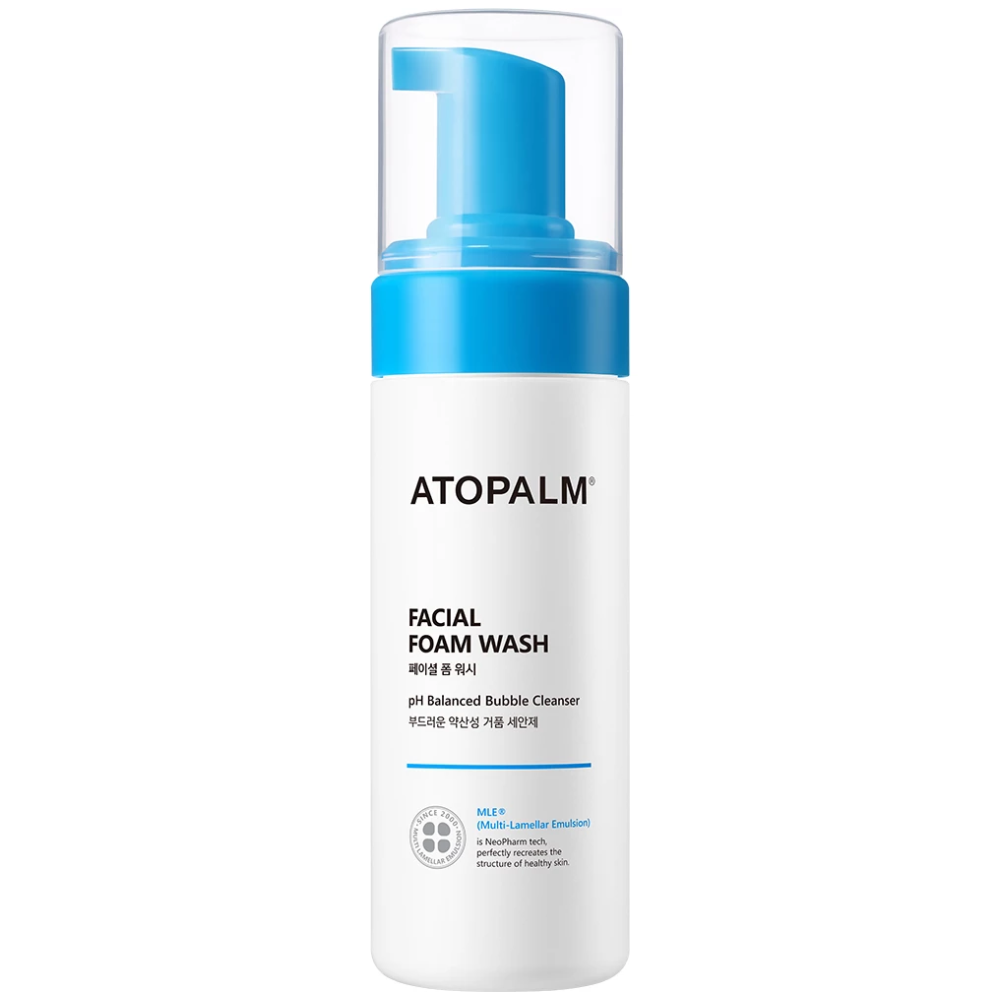 Spuma de curatare faciala pentru piele sensibila, 150ml, Atopalm