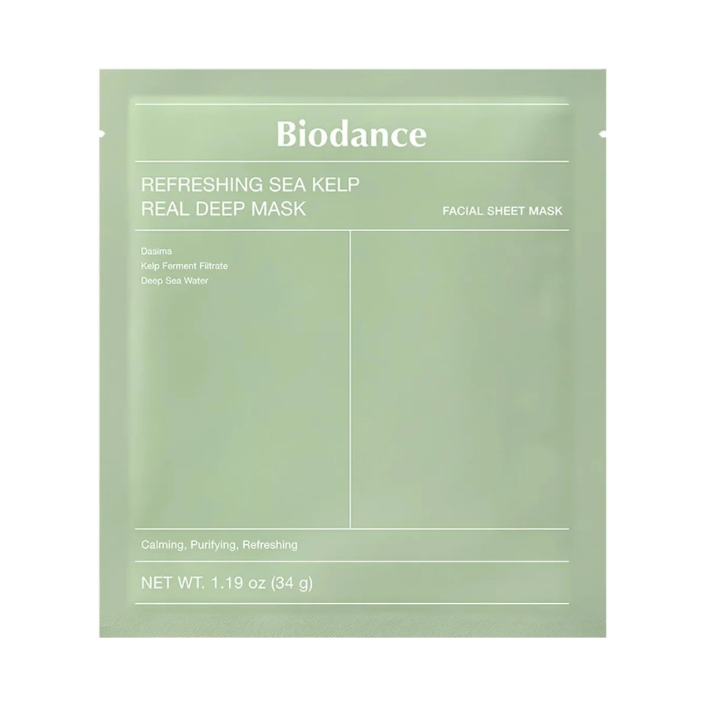 Masca cu alge marine Refreshing Sea Kelp Real Deep Mask, 34g, Biodance