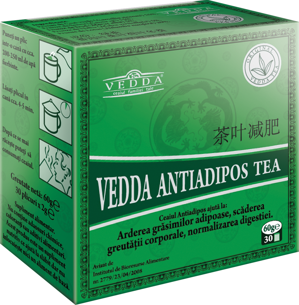 Ceai antiadipos, 30 plicuri, Vedda