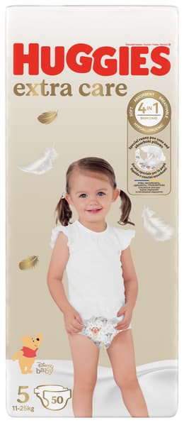 Scutece Extra Care Marimea 5 pentru 11 - 25kg, 50 bucati, Huggies