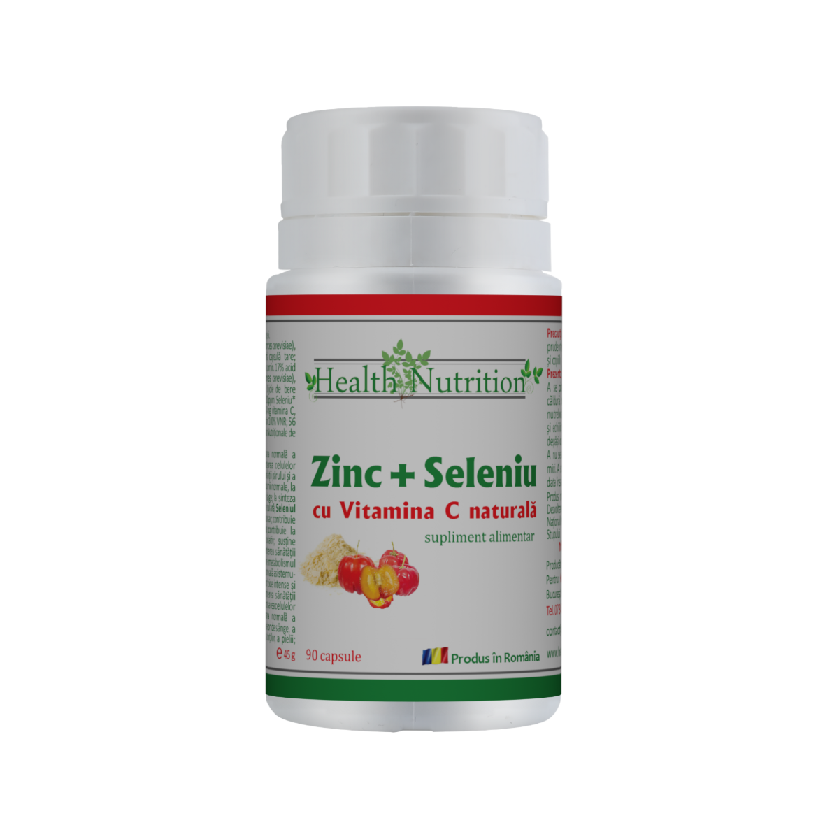 Zinc cu Seleniu si Vitamina C, 90 capsule, Health Nutrition