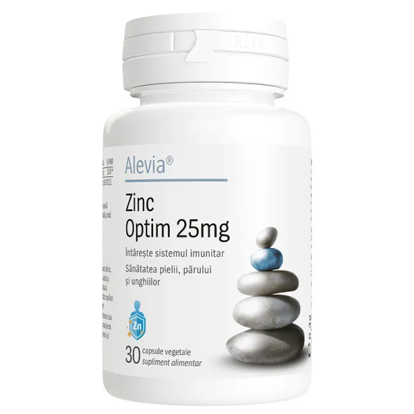 Zinc Optim 25 mg, 30 comprimate, Alevia
