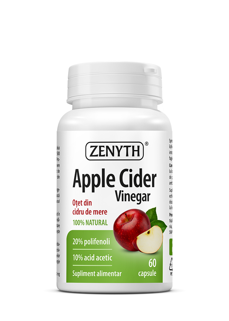 Otet din cidru de mere, 60 capsule, Zenyth