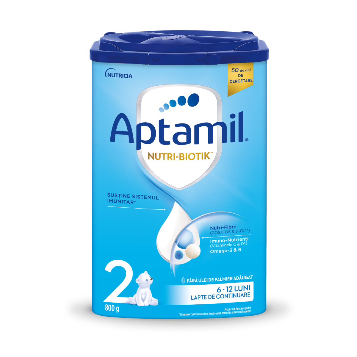 Lapte de continuare 6-12 luni NUTRI-BIOTIK 2, 800g, Aptamil