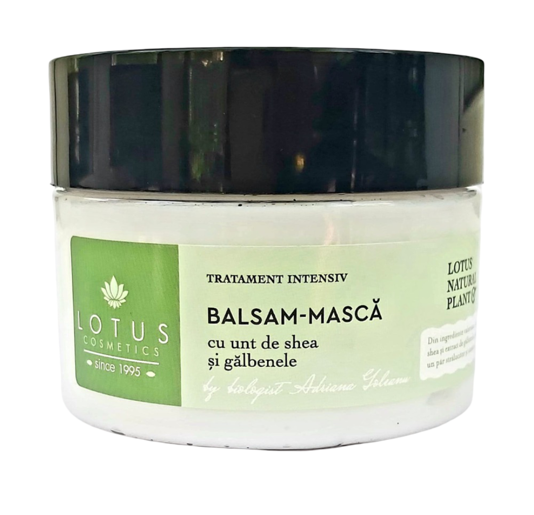 Balsam-masca pentru par cu unt de shea si galbenele Natural Plant, 200ml, Lotus Cosmetics