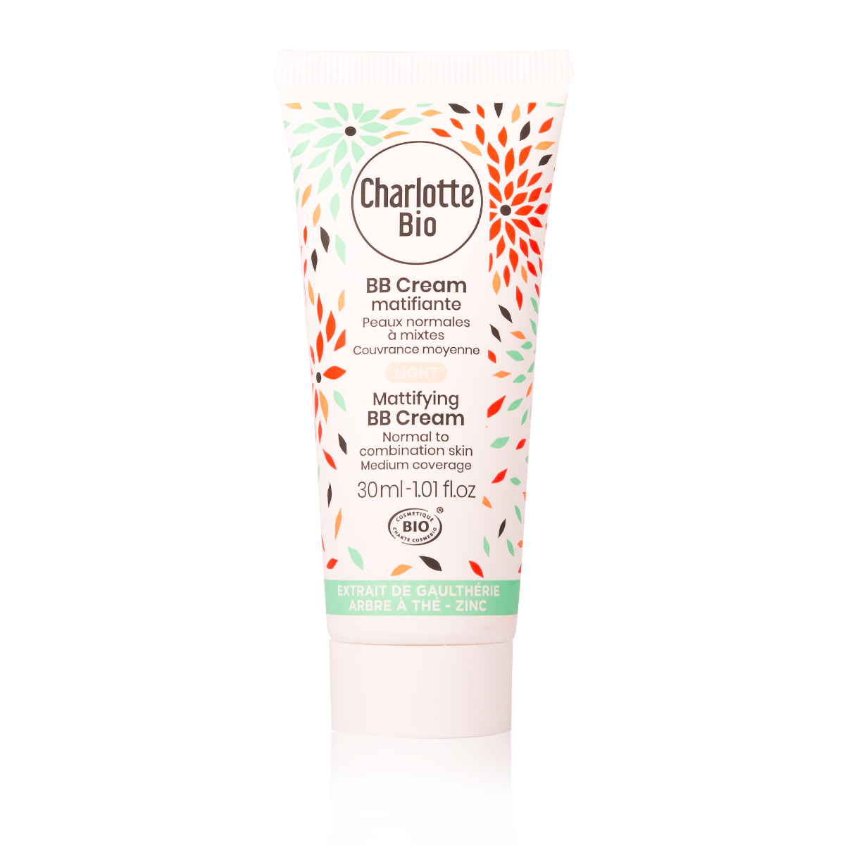 BB Cream bio matifiant pentru piele normala si mixta Light, 30ml, Charlotte Bio