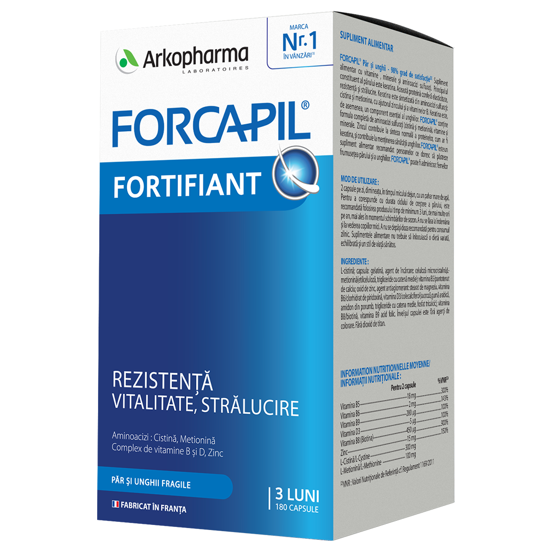 Forcapil par si unghii, 180 capsule