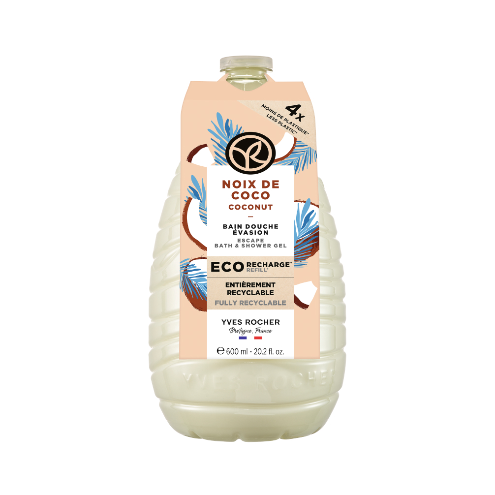 Rezerva gel de dus cu nuca de cocos, 600ml, Yves Rocher