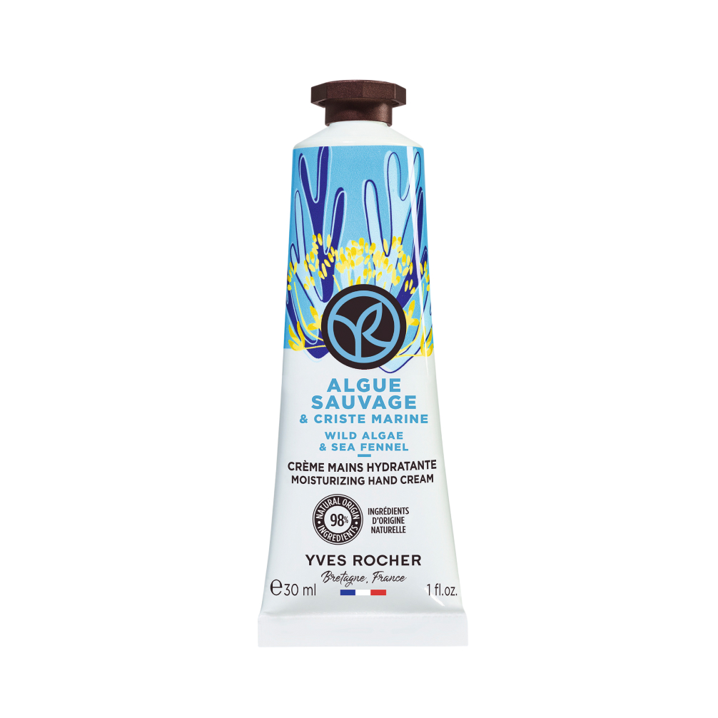 Crema pentru maini cu alge salbatice si fenicul marin, 30ml, Yves Rocher
