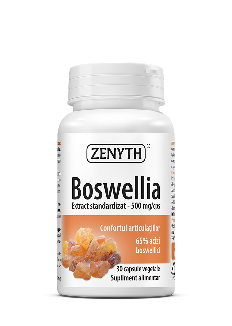 Boswellia 500mg Extract Standardizat, 30 capsule vegetale, Zenyth