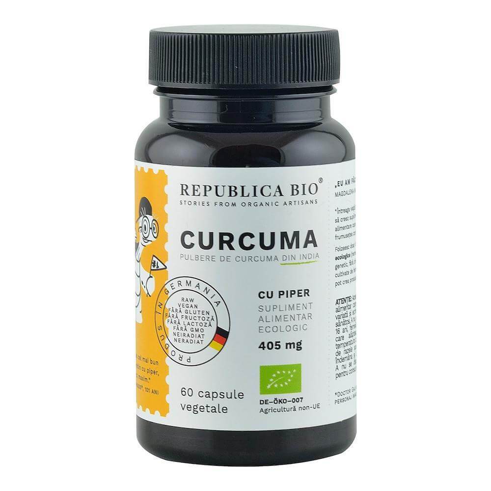 Curcuma ecologica 405mg, 60 capsule, Republica Bio