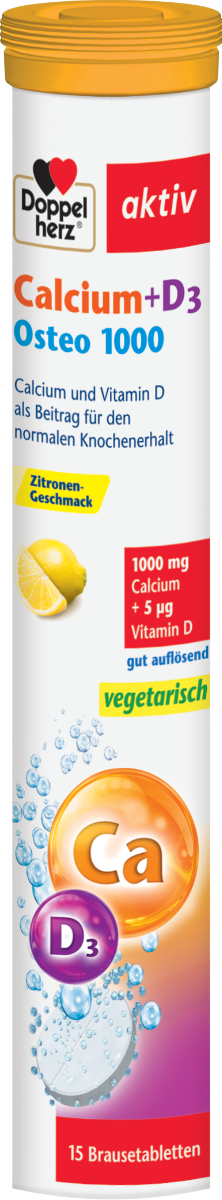 Calciu + D3 Osteo 1000 mg, 15 comprimate efervescente, Doppelherz