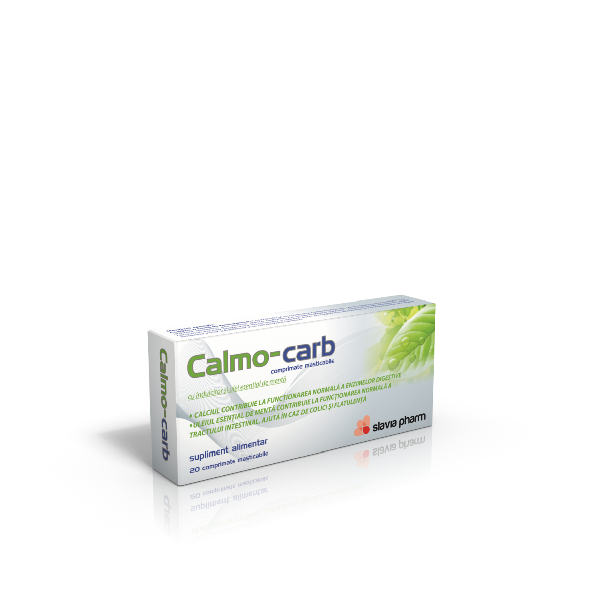 Calmo-carb, 2 blistere x 10 comprimate masticabile, Slavia Pharm