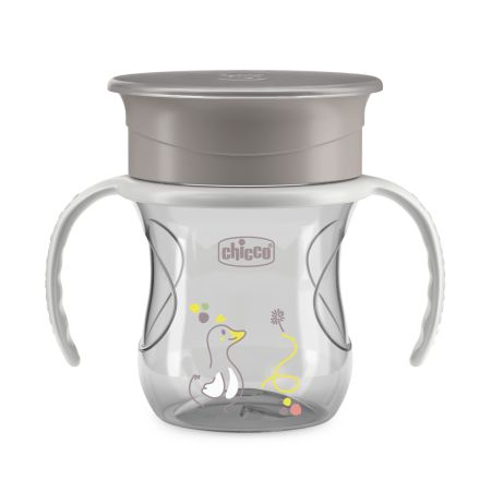 Canuta 360 Perfect Cup pentru copii 12 luni+ Gri, 200ml, Chicco