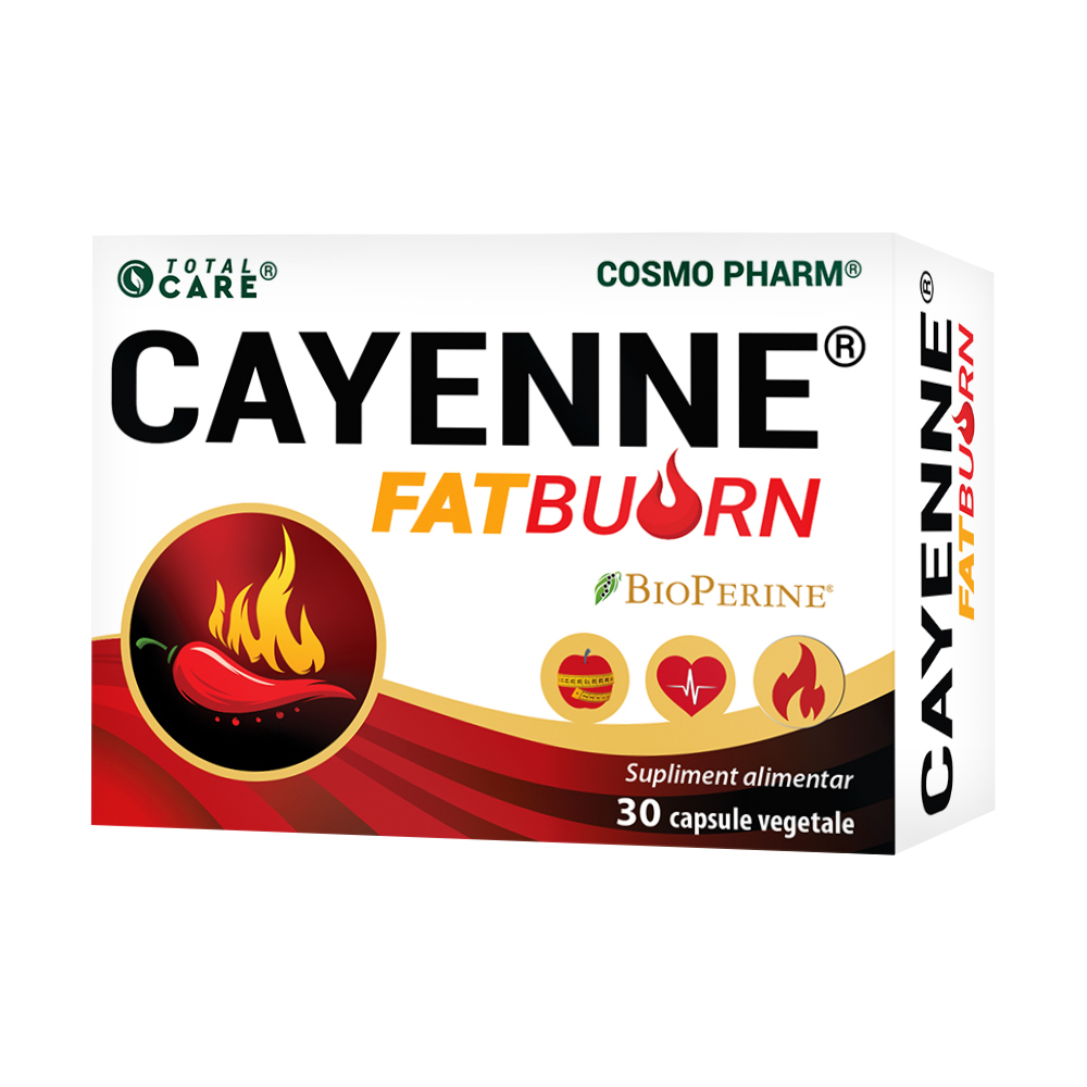 Cayenne Fatburn, 30 capsule vegetale, Cosmopharm