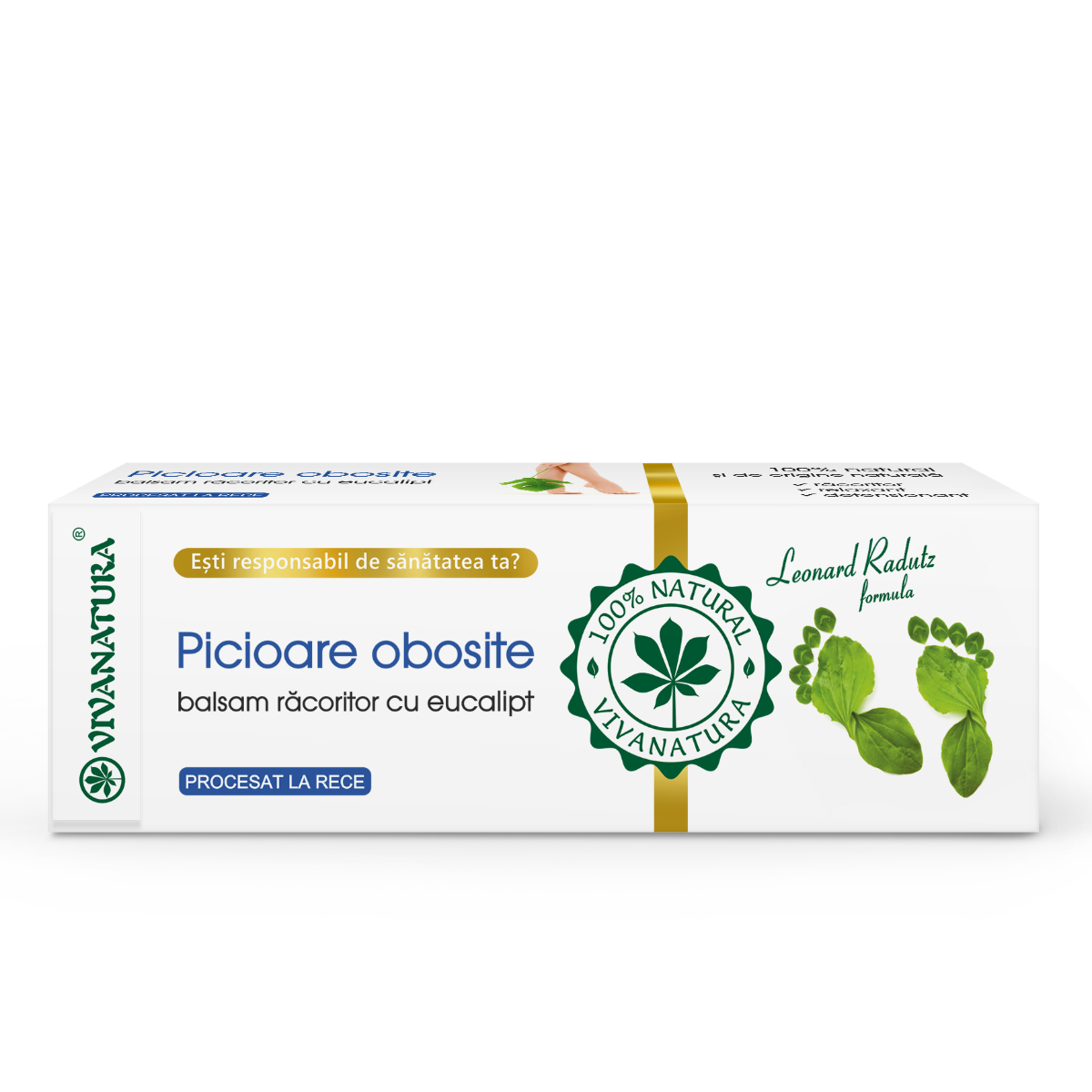Balsam racoritor cu eucalipt pentru picioare obosite, 75ml, VivaNatura