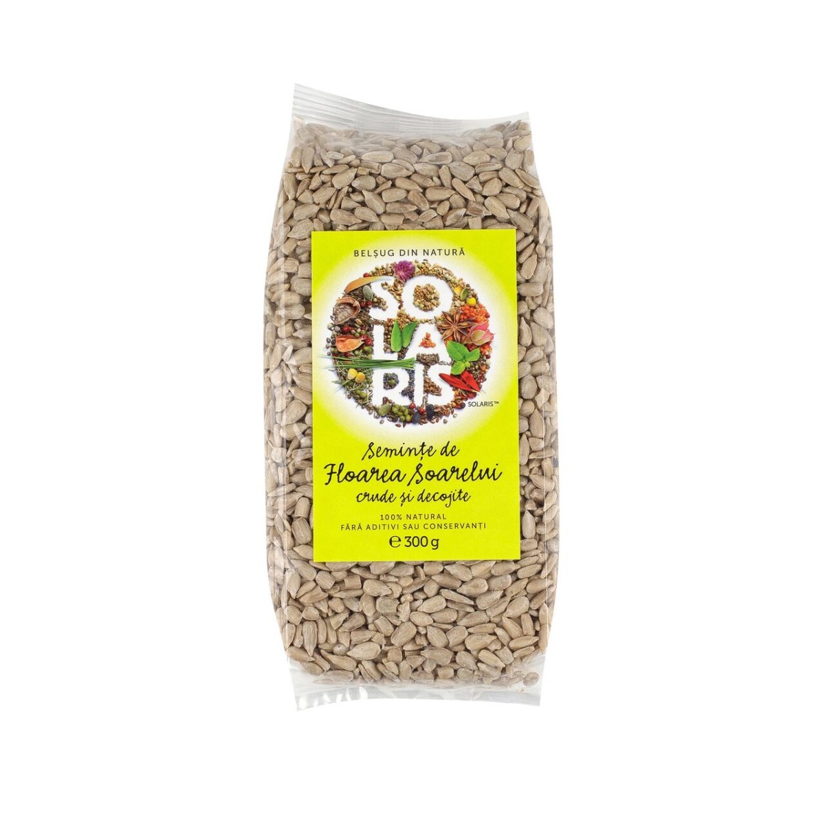 Seminte de floarea soarelui crude si decojite, 300g, Solaris