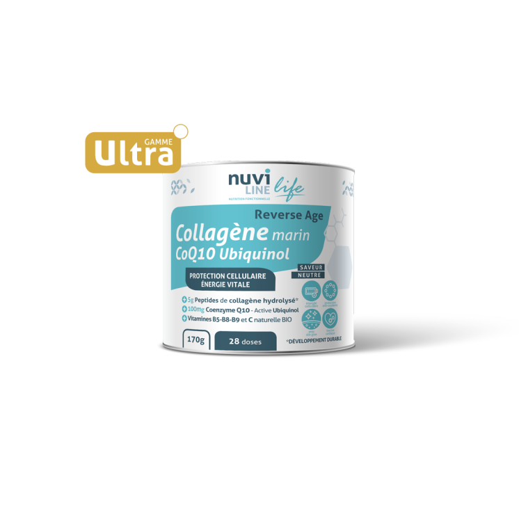 Colagen marin Ultra Anti-Age complex  + Ubiquinol Q10, 170g, Nuviline