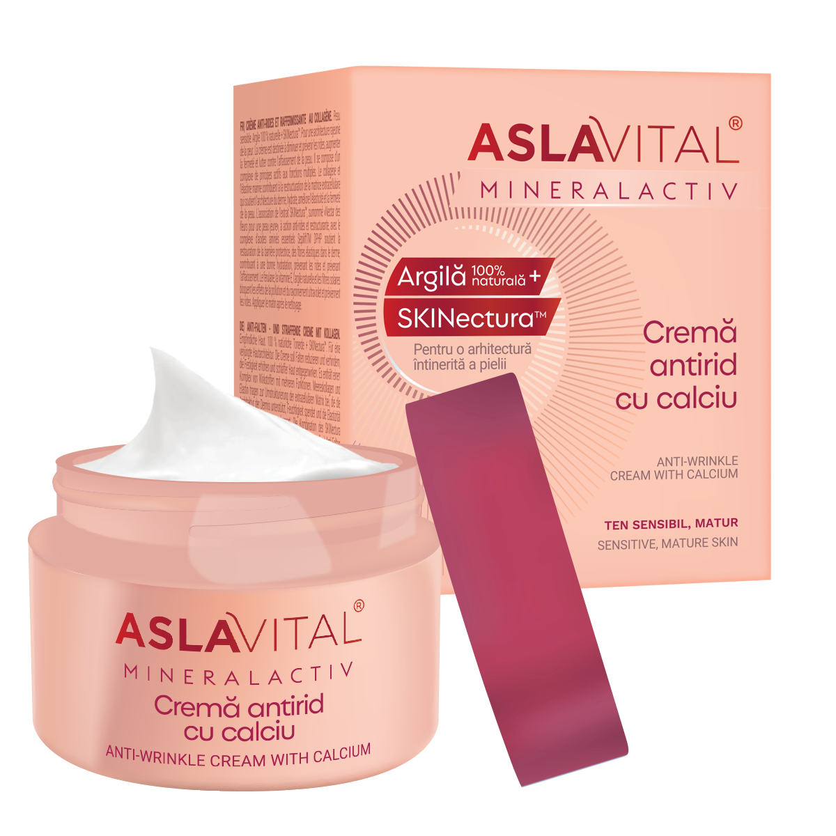 Crema antirid cu calciu MineralActiv, 50ml, Aslavital