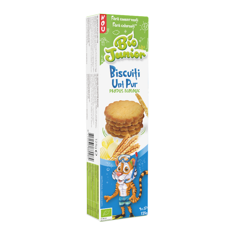 Biscuiti cu unt pur Bio, 125g, Bio Junior