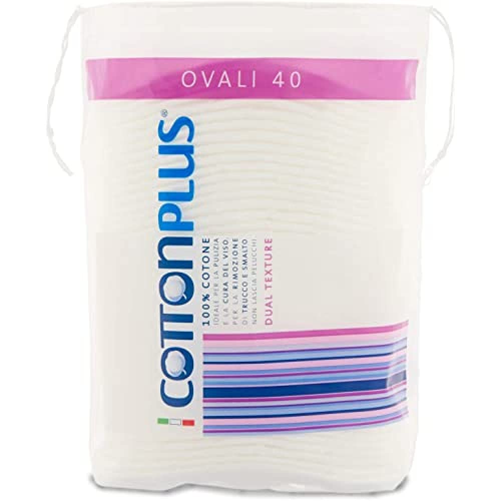 Dischete demachiante ovale 9x7cm, 40 bucati, Cotton Plus