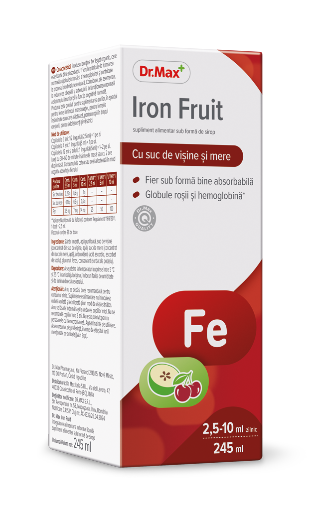 Dr. Max Sirop Iron Fruit, 245ml