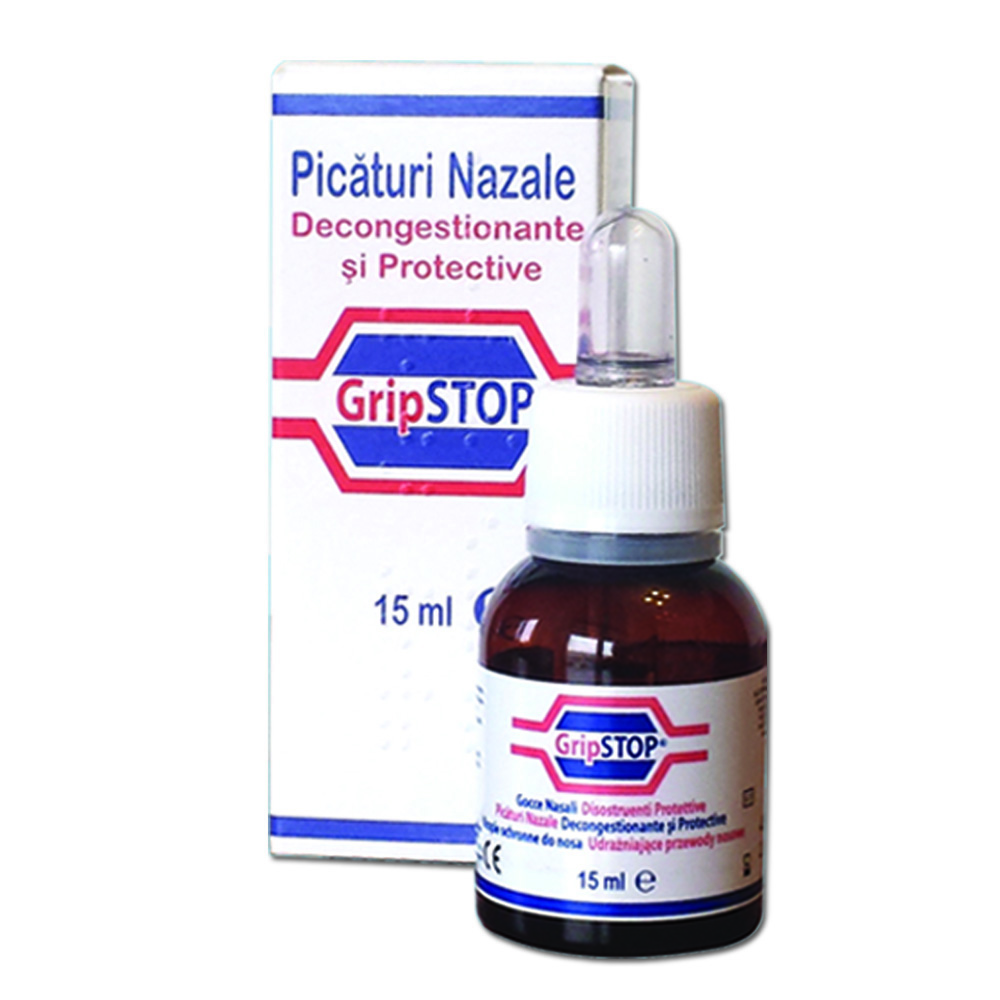 GripStop picaturi nazale, 15ml, Plantamed