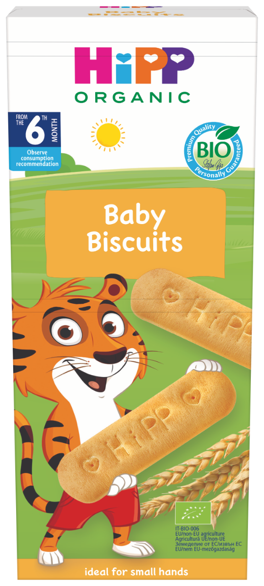 Biscuiti pentru bebelusi Bio, 180g, HiPP
