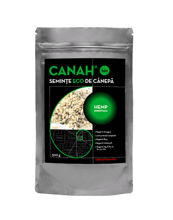 Seminte decorticate de canepa ECO, 500g Canah