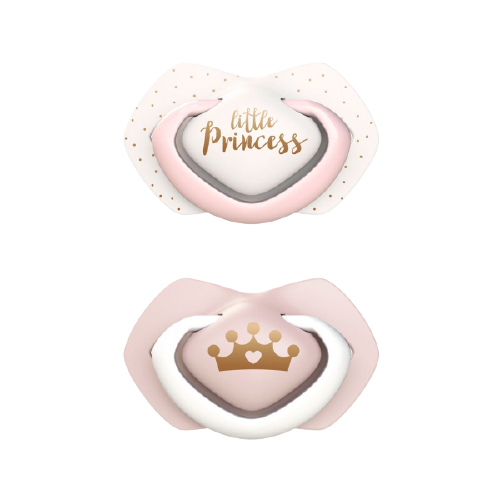 Suzeta roz din silicon Royal Baby 6-18 luni, 2 bucati, Canpol babies