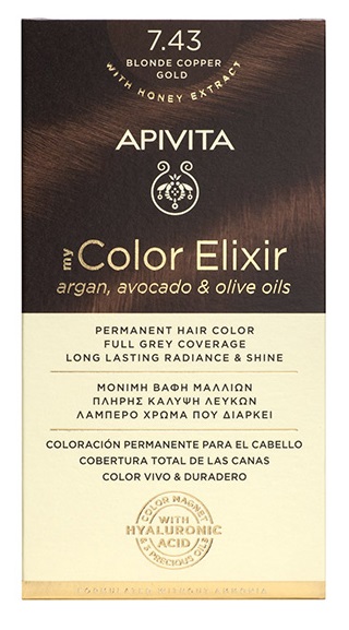 Vopsea de par My Color Elixir, N7.43, Apivita