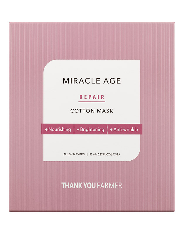 Masca de fata din bumbac Miracle Age, 25ml, Thank You Farmer