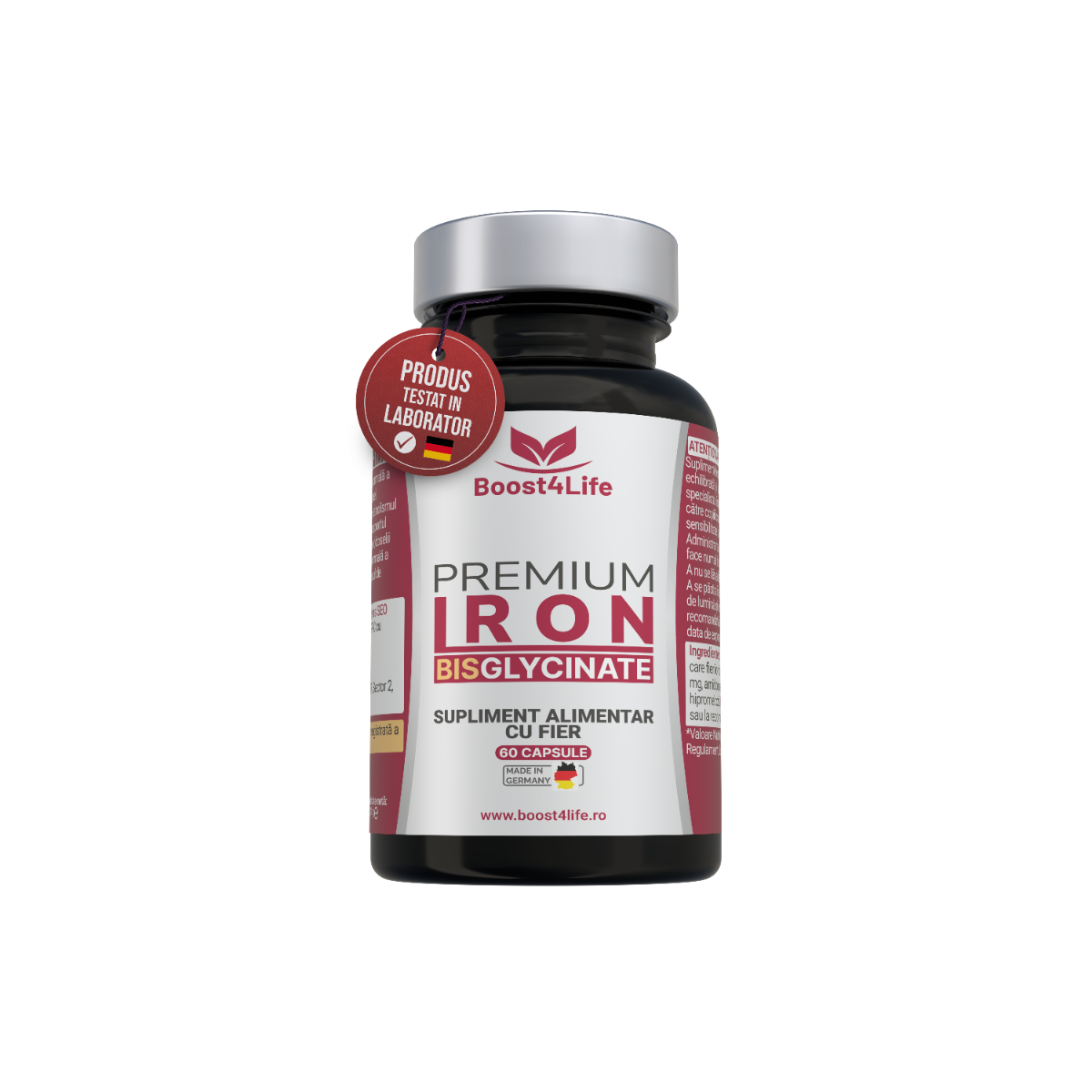Fier Bisglicinat Premium 71.8mg, 60 capsule, Boost4Life