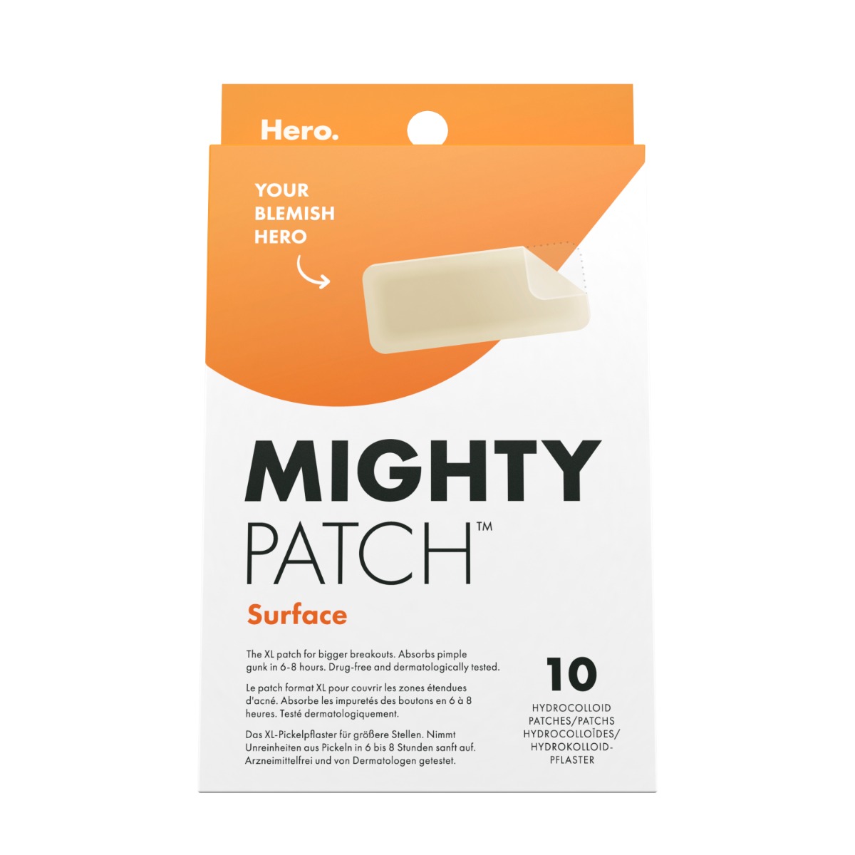Plasturi pentru tratarea cosurilor Mighty Patch Surface, 10 bucati, Hero